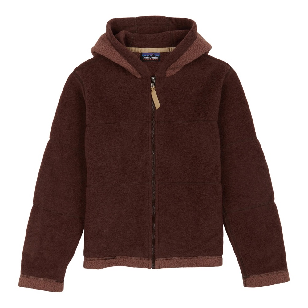 Patagonia Brown Teddy Jacket with Hood and Plush Fabric